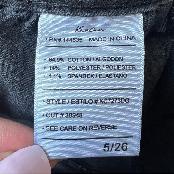 KanCan Women’s Washed Black Button Fly High Rise Skinny Freyed Ankle Jeans 5/26 - Picture 6 of 10